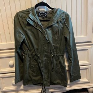 Ambiance Army Green Cinched Light Jacket